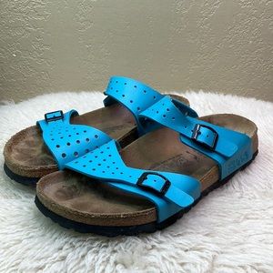 Birkenstock Birki’s Blue Slide Sandal